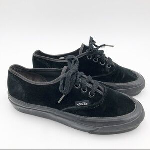 Vans rare vintage Made in USA velvet Black on black